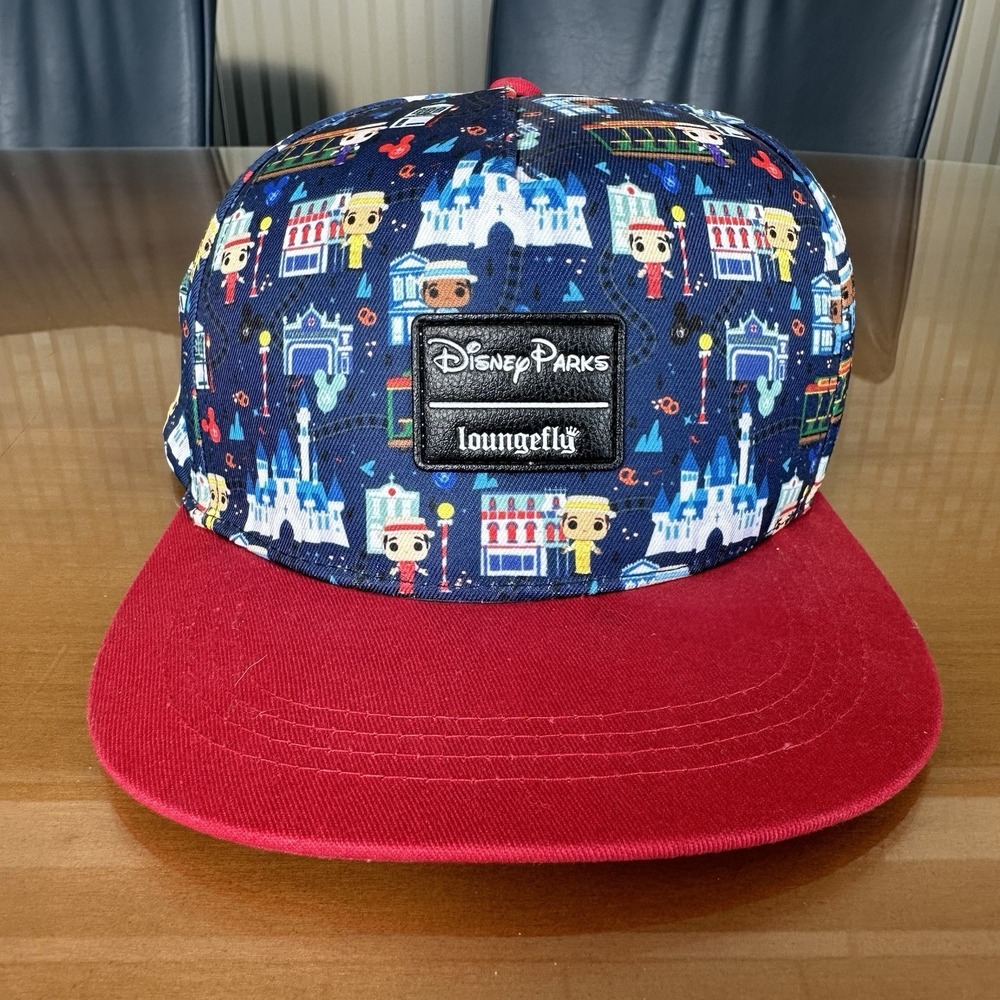 Disney Parks Loungefly Dapper Dans Park Attractions Icons Baseball Cap Hat